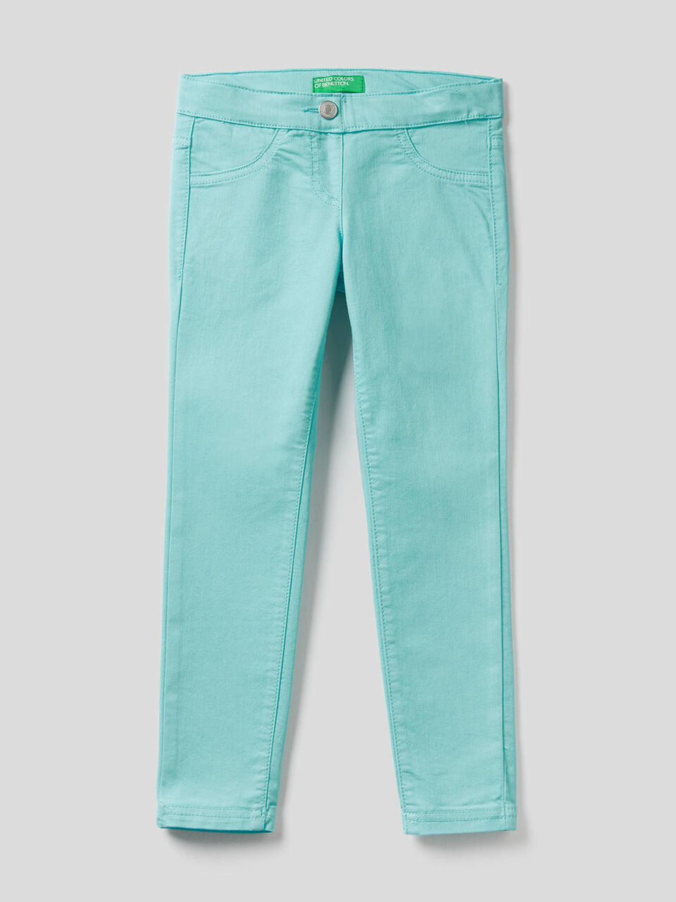 Pantalón de sarga de algodón mixto elástico image number null