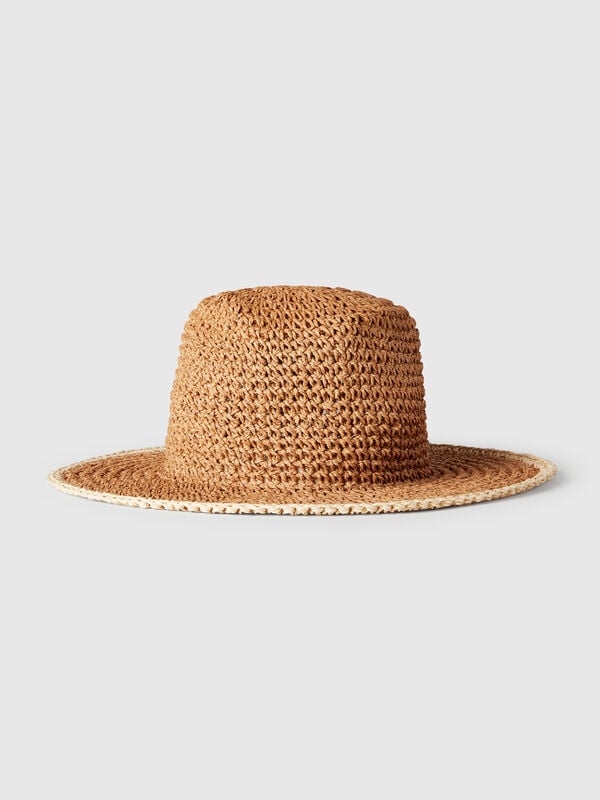 Sombrero tipo pescador efecto paja Mujer