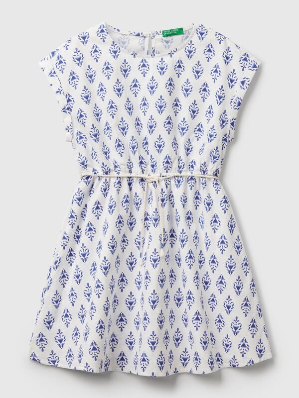 Vestido estampado evasé Niña