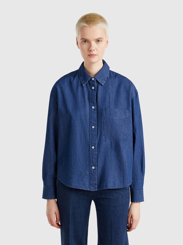 Camisa corta de cambray Mujer