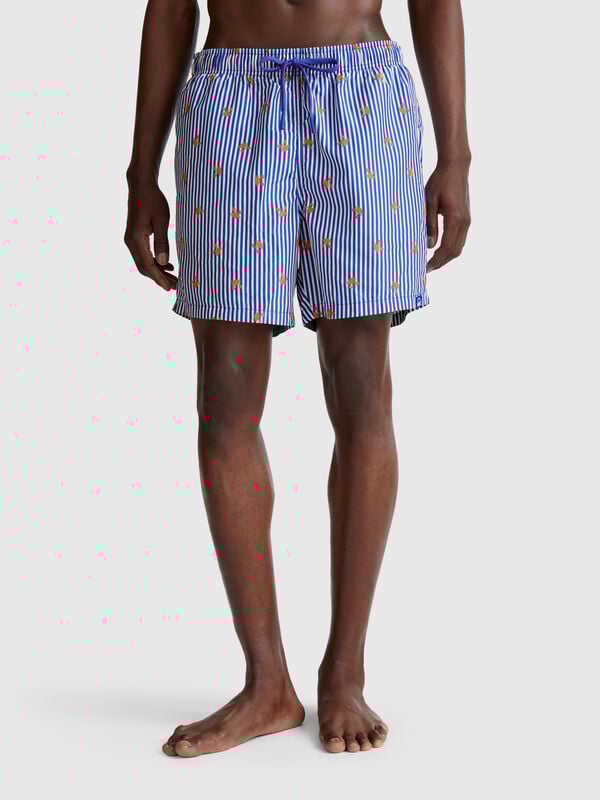 Bañador de nailon estampado Hombre