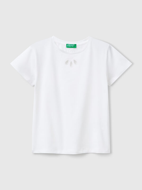 Camiseta con motivo recortado Niña