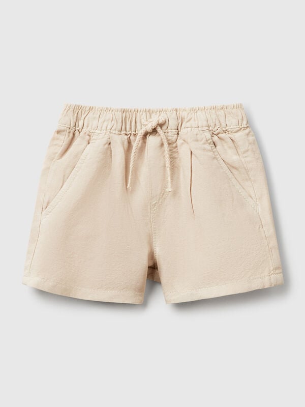 Shorts de mezcla de lino Recién nacidos