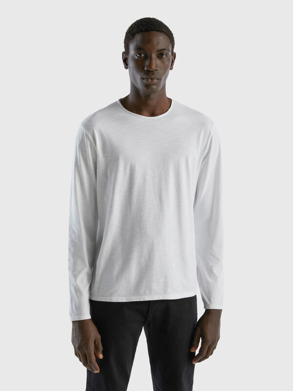 Camiseta de manga larga de 100 % algodón Hombre