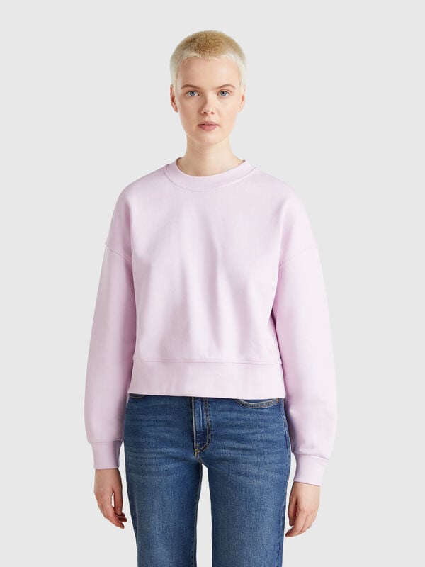 Sudadera 100% algodón con logo estampado Mujer