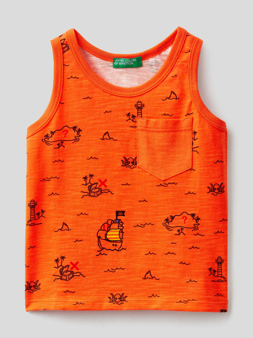 Camiseta de tirantes con estampado de isla del tesoro image number null