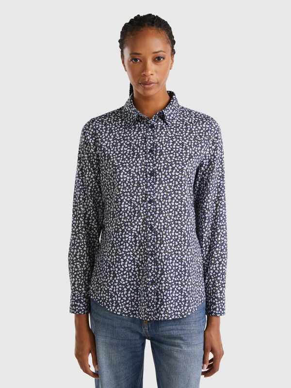 Camisa estampada de 100 % algodón Mujer