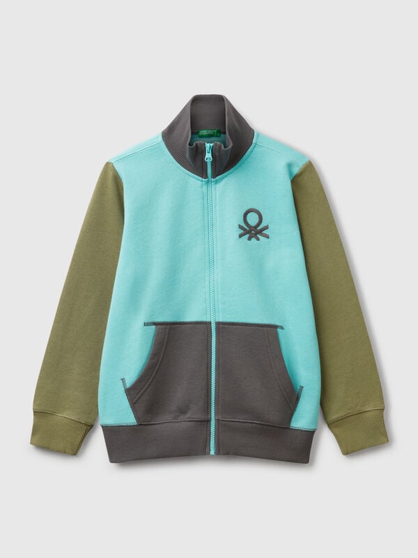 Sudadera con cremallera de algodón puro Niño