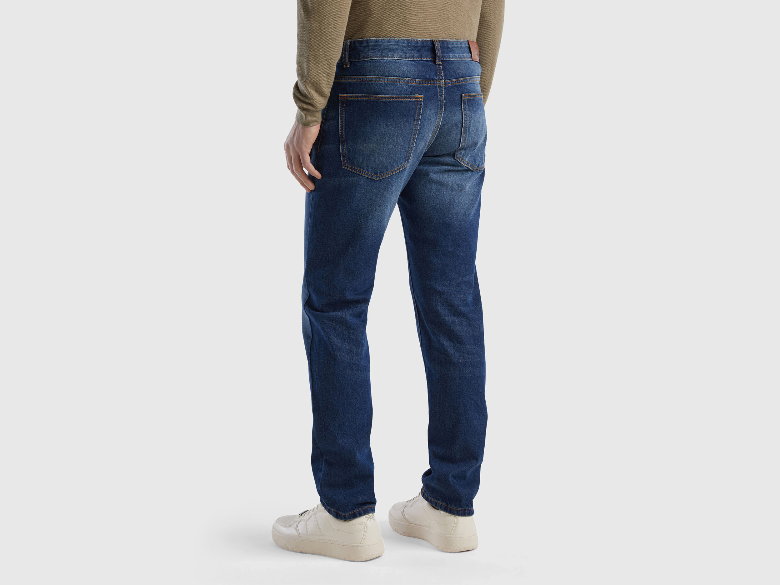 Vaqueros de corte recto Azul Oscuro Benetton