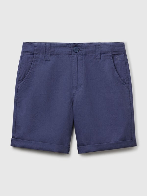Bermudas chinas en mezcla de lino Niño