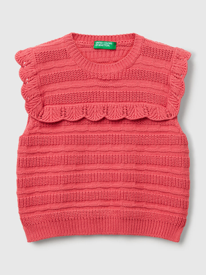 SLEEVELESS SWEATER SLEEVELESS SWEATER Niña