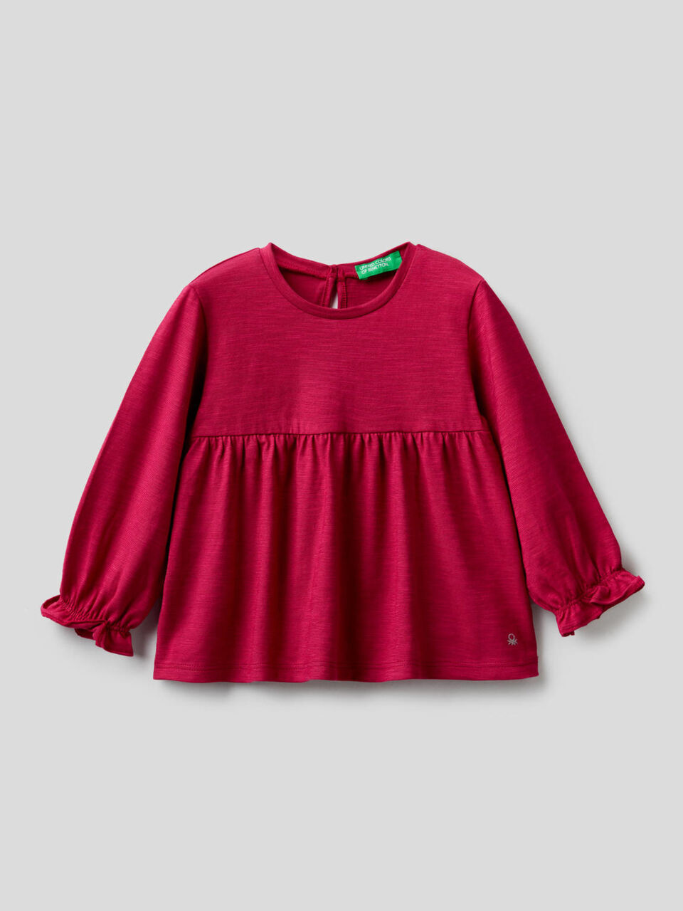 Blusa de 100 % algodón orgánico con volante image number 1
