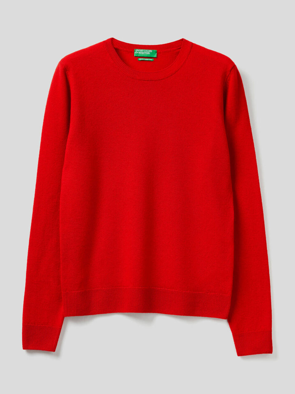 Jersey de cuello redondo de pura lana virgen image number 1