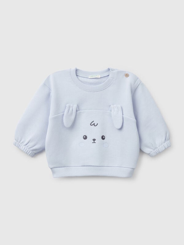 Sudadera con bordado y parche en algodón  Recién nacidos