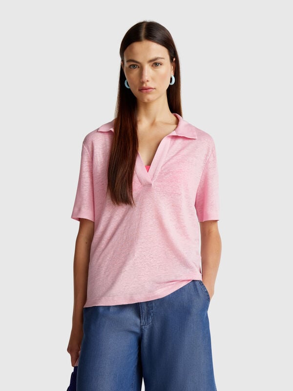 Polo de puro lino Mujer