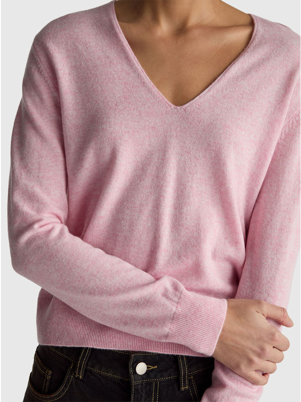 V NECK SWEATER L/S Mujer image number null