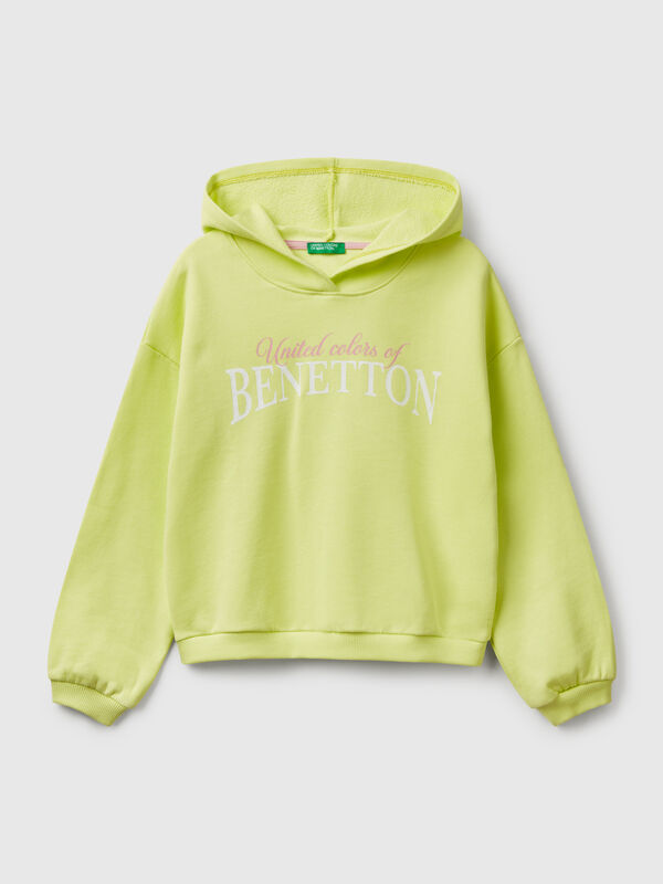 Sudadera con estampado y capucha  Niña