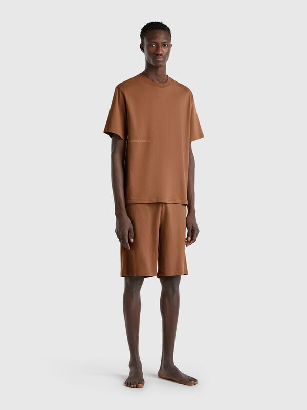 Pantalón corto con elástico con logo Hombre