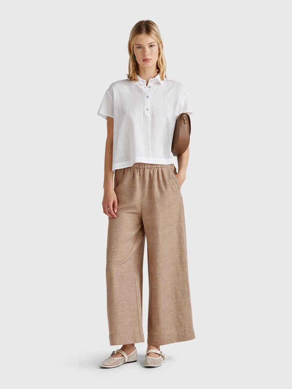 pantalones anchos Mujer
