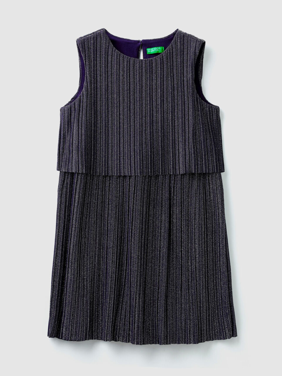 Vestido plisado con lúrex image number 1