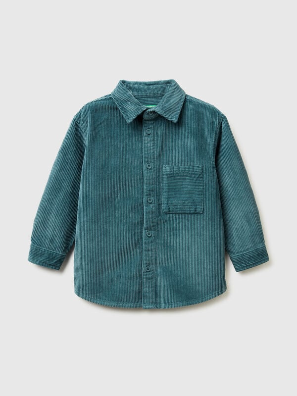 Camisa de terciopelo con bolsillo Niño