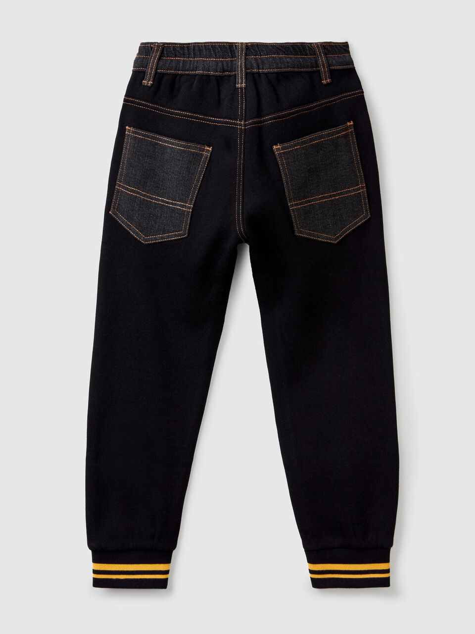 Pantalón de felpa con detalles en denim image number 2