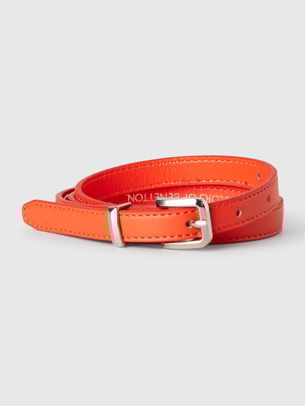 Cinturón fino coral Mujer