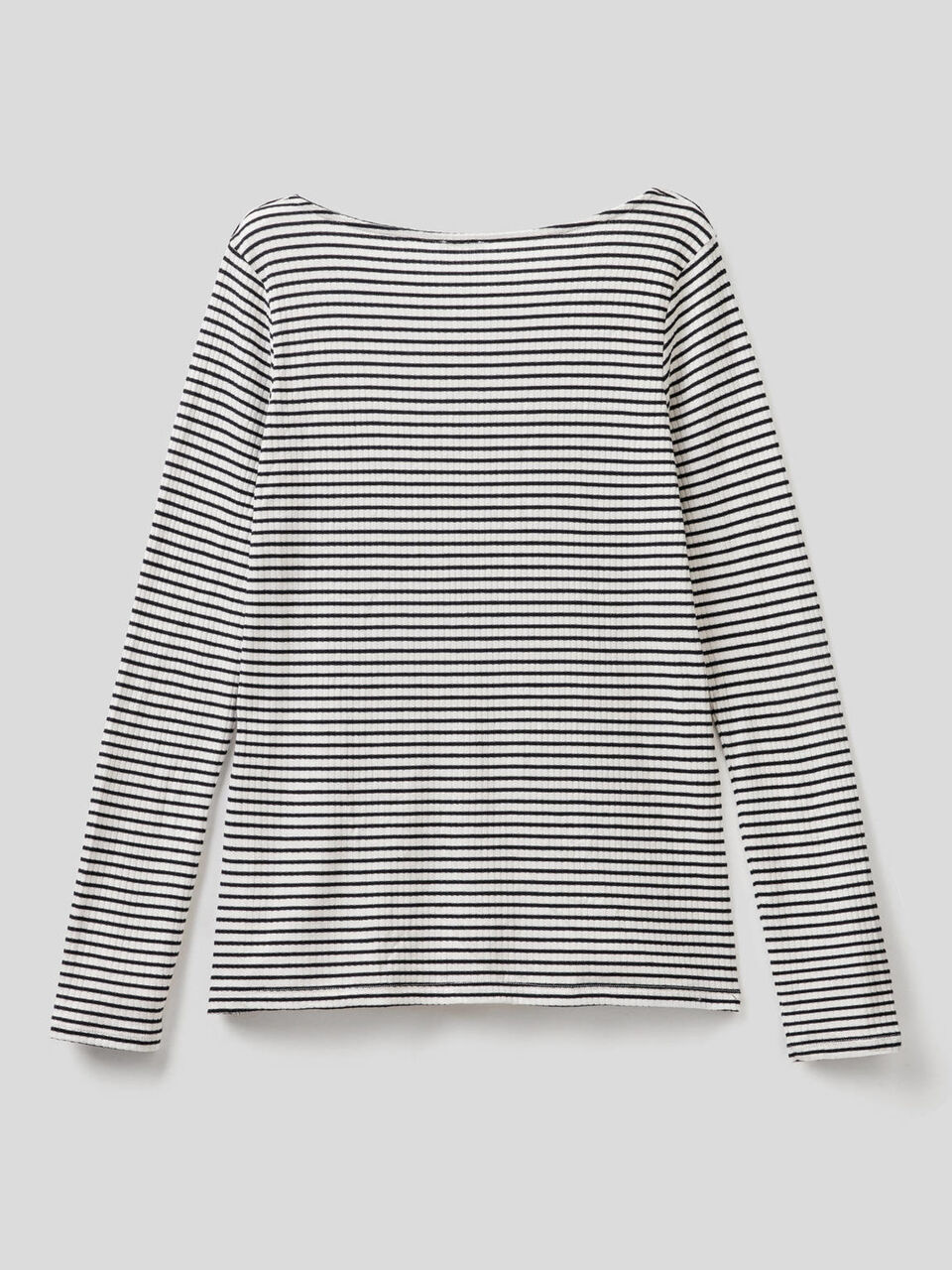 Camiseta de rayas de viscosa mixta elástica image number 2