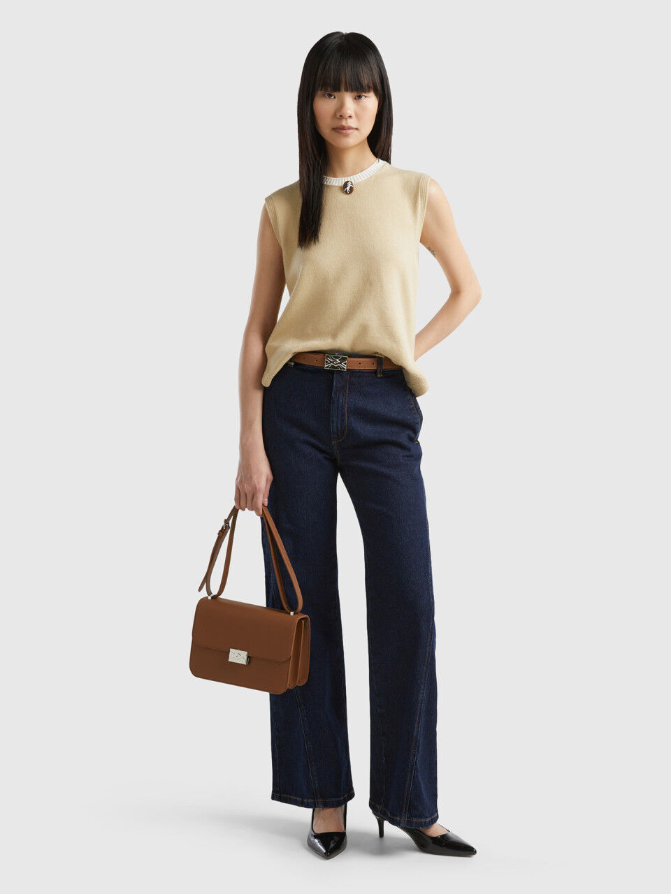 Vaqueros De Campana Mujer Nueva Colecci n 2024 Benetton