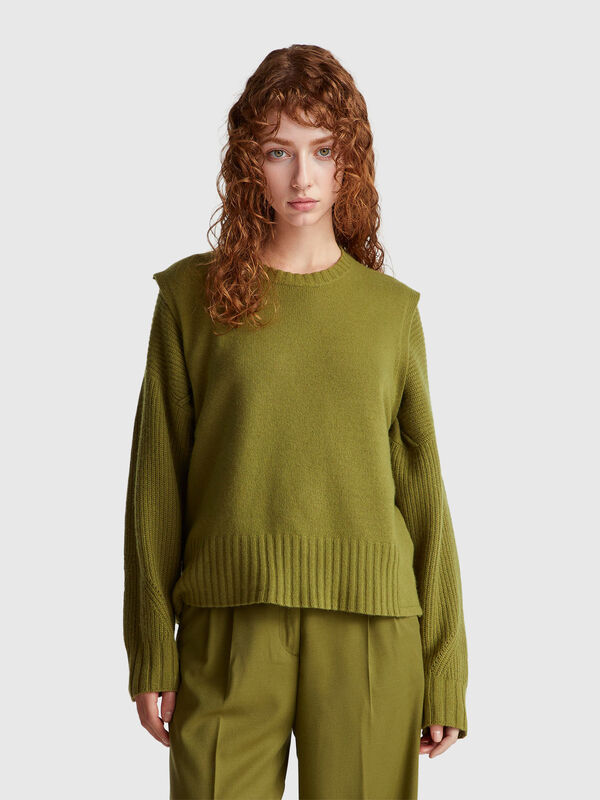 Chaleco de mezcla de lana y viscosa Mujer