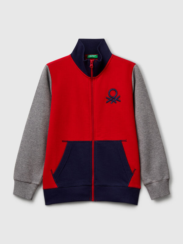 Sudadera con cremallera de algodón puro Niño