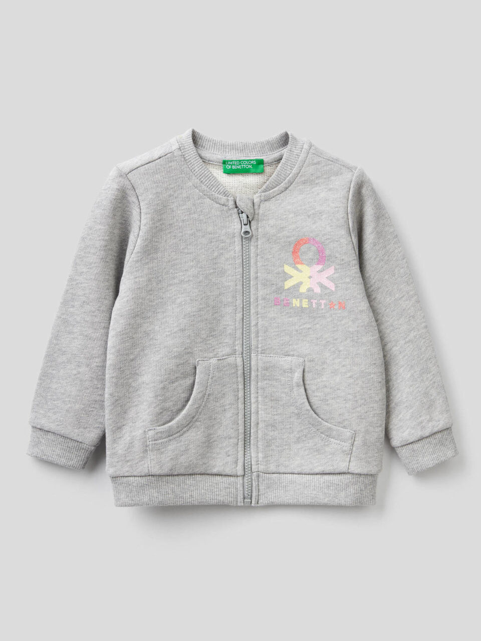 Sudadera de algodón orgánico con cremallera image number 1