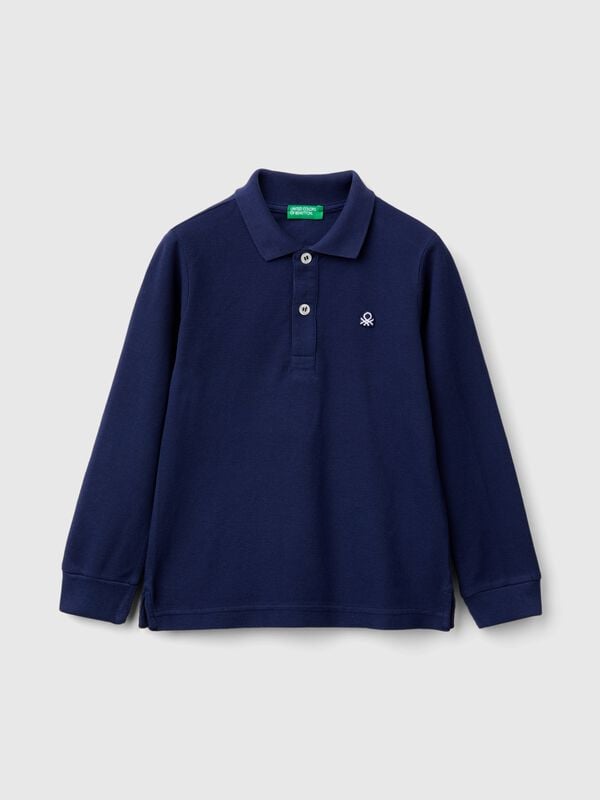 Polo de manga larga de algodón  Niño