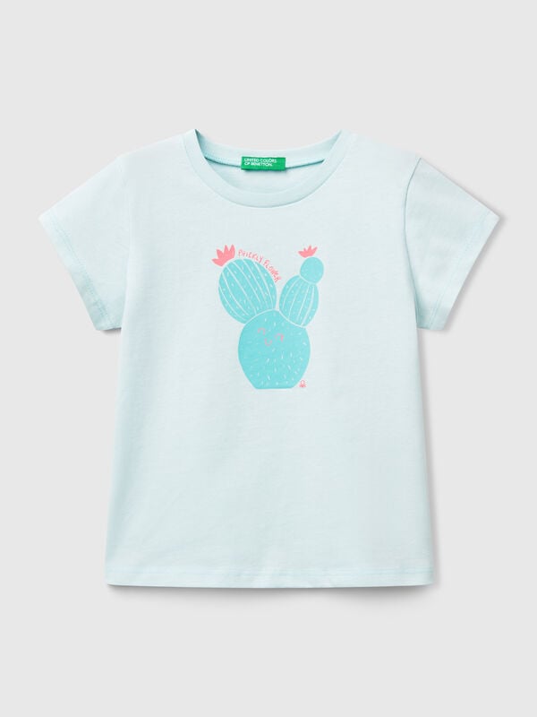Camiseta con estampado flúor Niña