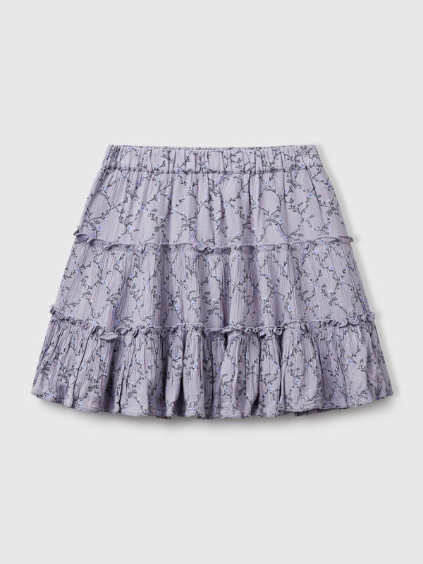 Minifalda flores con volantes Niña