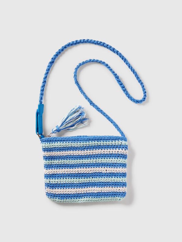Bolso de crochet con borlas Niña