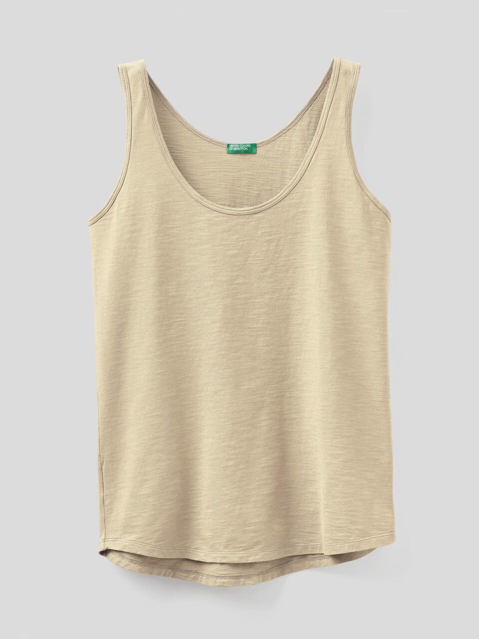 Camiseta de tirantes de 100 % algodón con bajo redondeado image number 1
