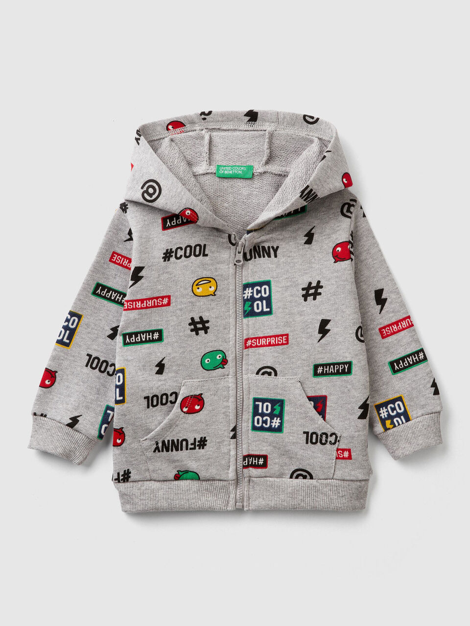 Sudadera estampada con capucha image number 1
