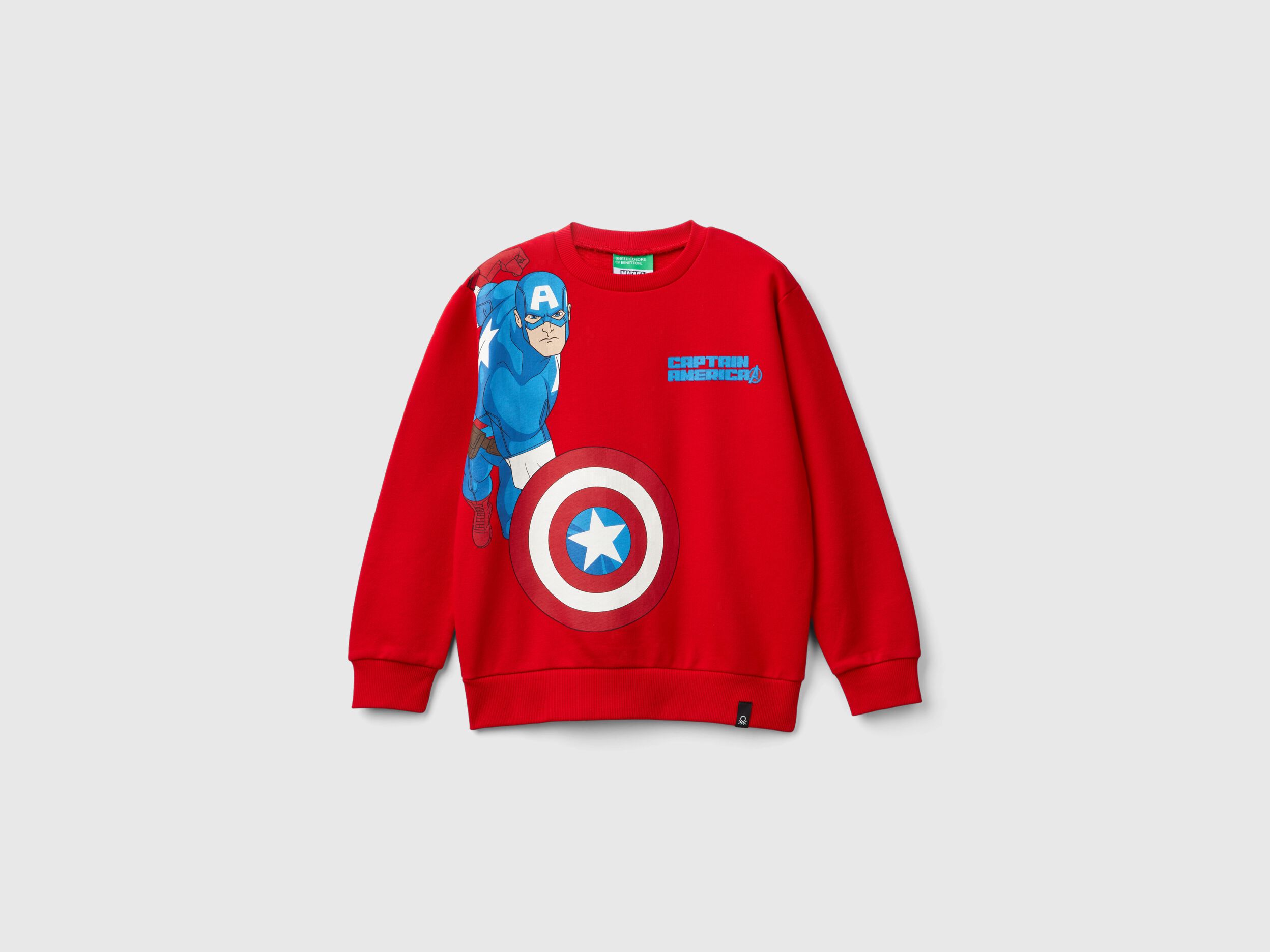 Sudadera Marvel roja del Capitan America Rojo Benetton