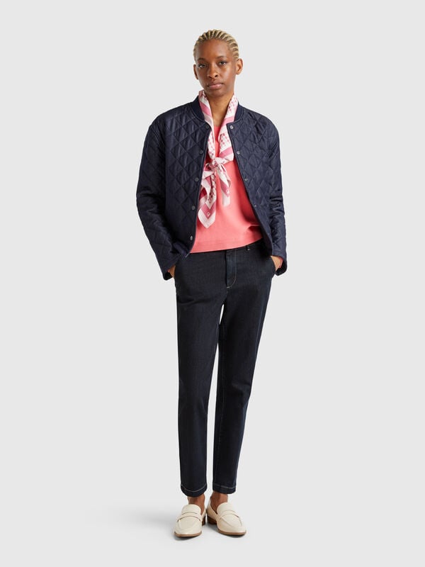 Chinos slim fit en denim Mujer