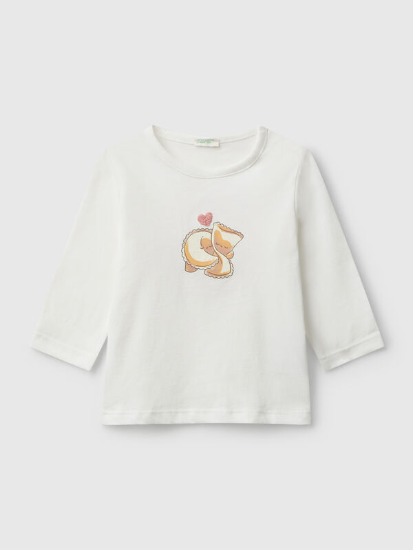 Camiseta con estampado y parche Recién nacidos