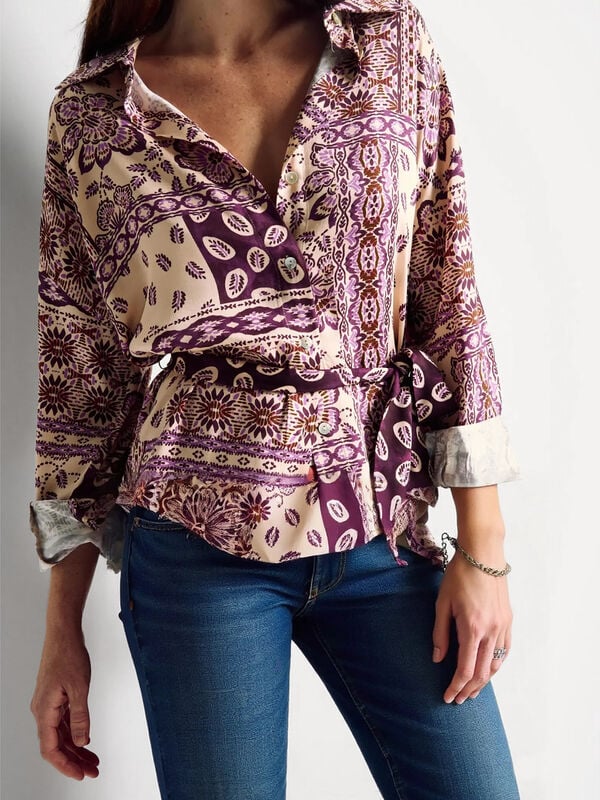 Vaqueros cropped de algodón Mujer