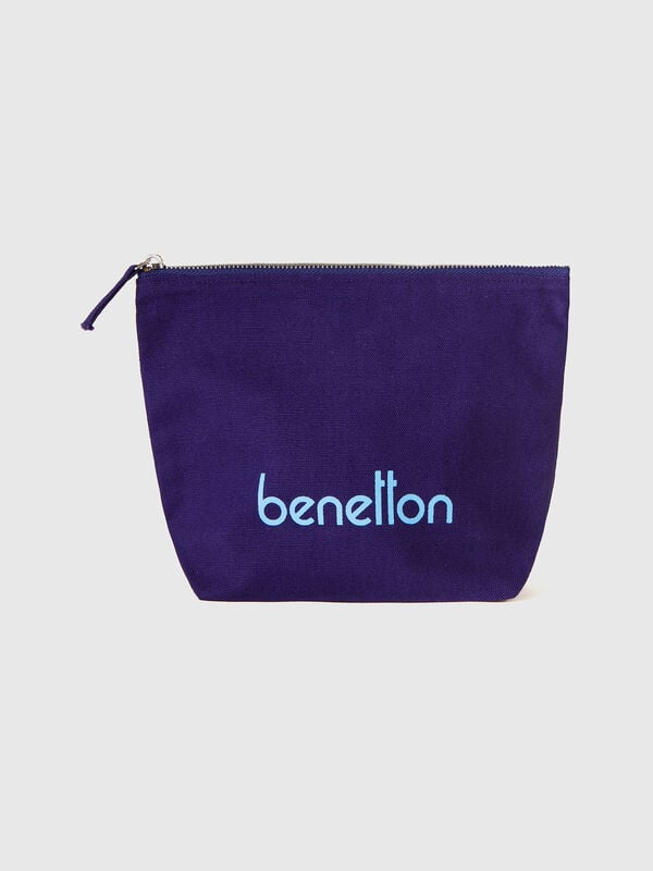 Bolso plano azul oscuro de 100 % algodón