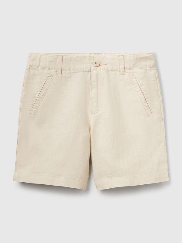 Shorts de mezcla de lino Niño