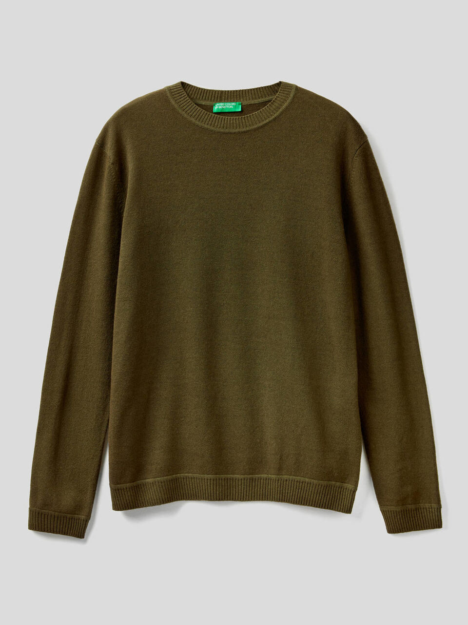 Jersey de cuello redondo de lana mixta image number 1