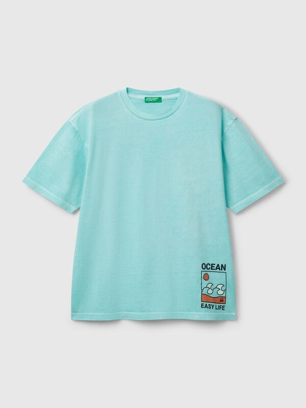 Camiseta con estampado delante y detrás Niño