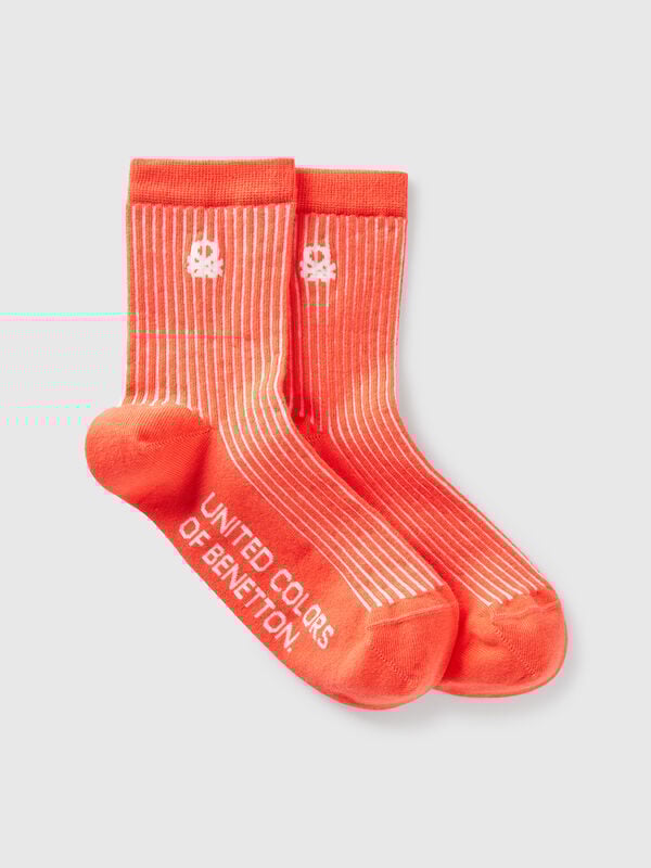 Calcetines rayas naranjas