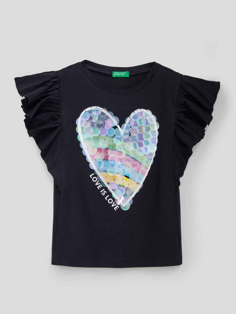Camiseta con volantes en las mangas image number 1