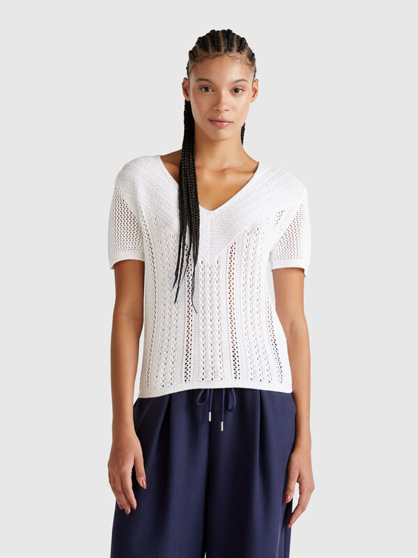 Jersey con calado Mujer