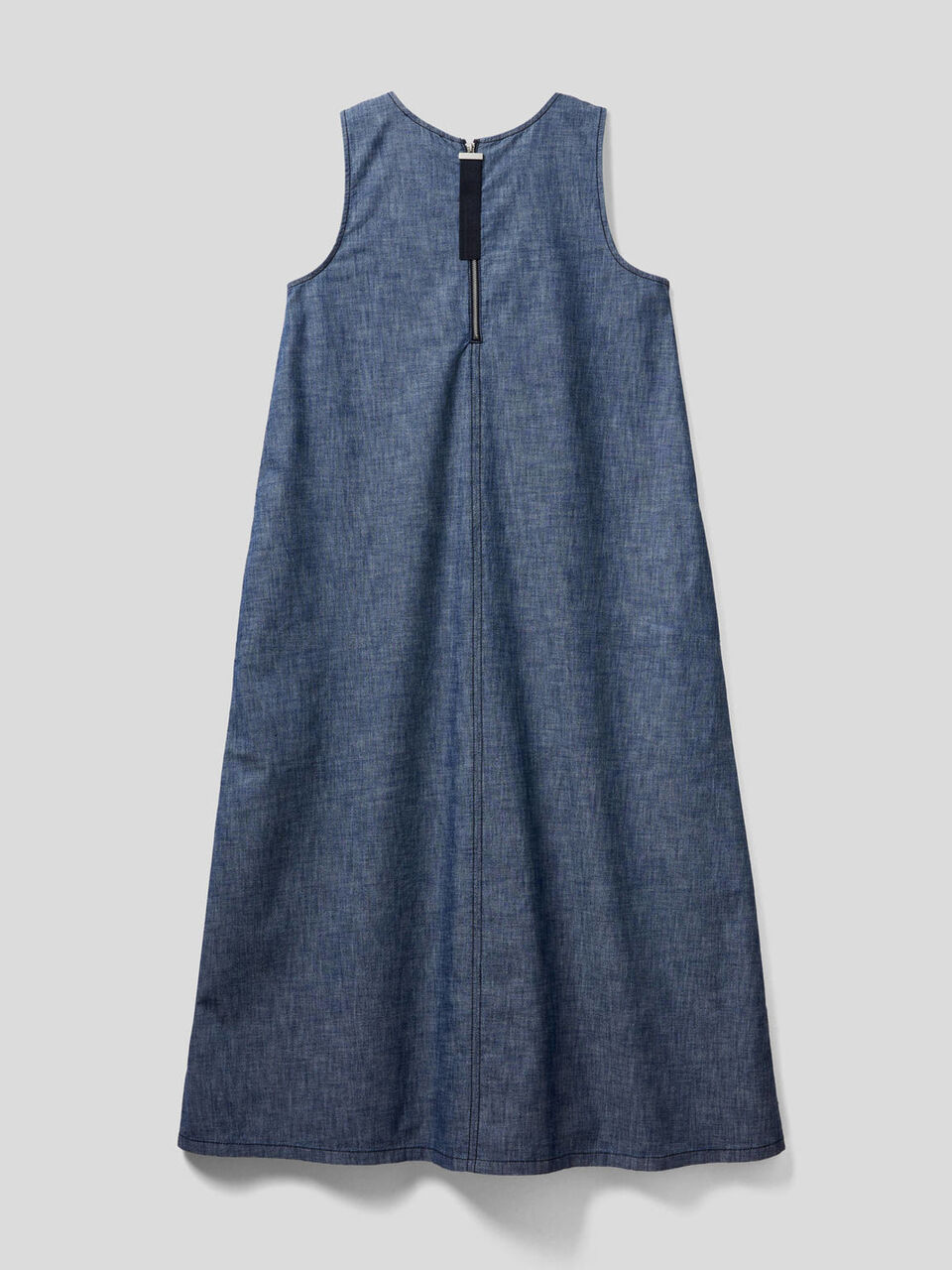 Maxivestido de efecto vaquero sin mangas image number 2